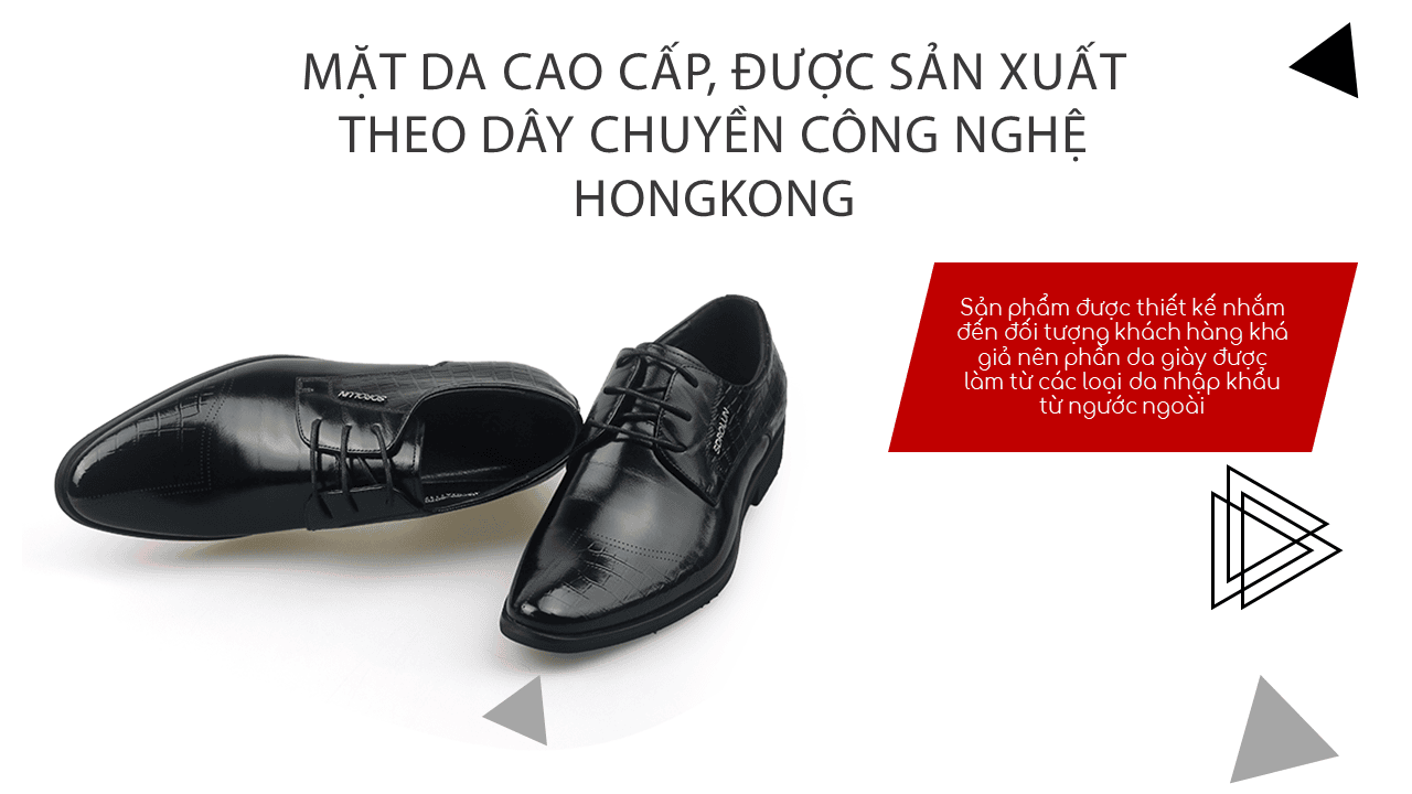Giày công sở buộc dây black space nhập khẩu Hongkong 2019-10